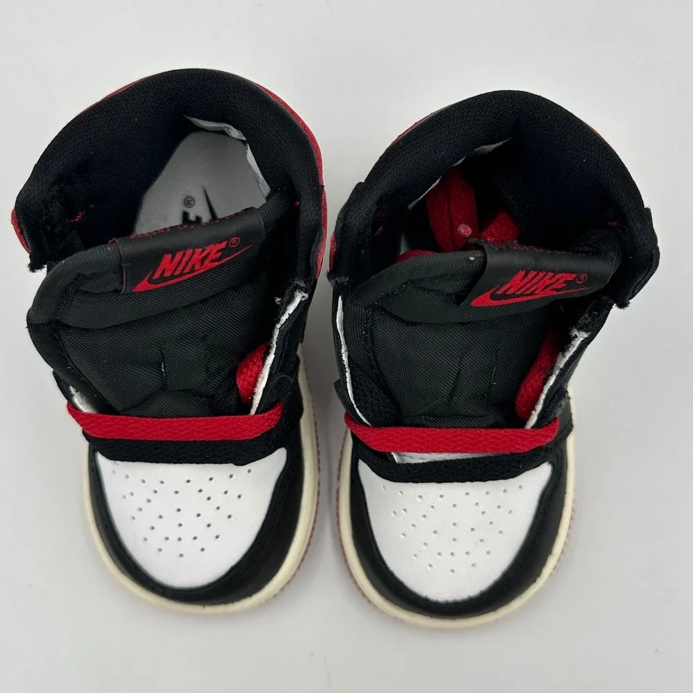 [FD1413-106] Air Jordan 1 Retro High OG Toddler 'Black Toe‎ Reimagined' *NEW* 4C